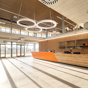 Houten grillplafond sportarena