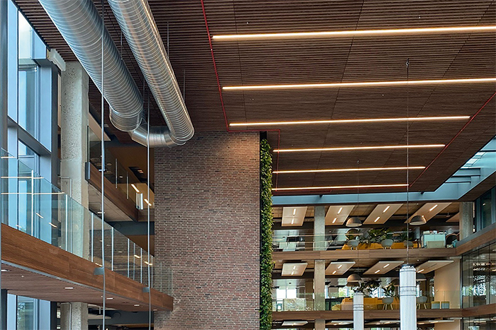 Climate ceiling with wood for HUIS van Roosendaal